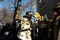 A protester holding Molotov Cocktail seen as the clashes develop in Kyiv, Ukraine. Events of February 18, 2014