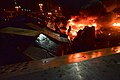 Barricades at independence square on fire during clashes in Kyiv, Ukraine. Events of February 18, 2014