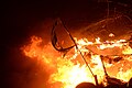 Barricades on fire during clashes in Kyiv, Ukraine. Events of February 18, 2014-2