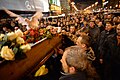 Civil funeral of one of the protesters killed during clashes on February 20. Euromaidan, Kyiv, Ukraine, Events of February 21, 2014.
