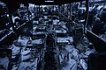 Interior of a military troops' bus occupied and burned by protesters and now serving as a barricade, Euromaidan Protests