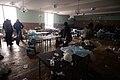 Makeshift hospital. Clashes in Kyiv, Ukraine. Events of February 19, 2014