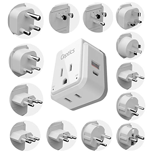 Best All-in-One Option:&nbsp;Ceptics PK8 World Travel Adapter Set