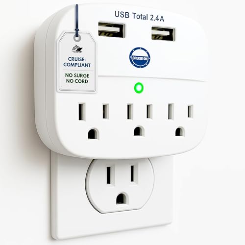 Best for Cruise Ships: Cruiseon 3-Outlet Power Strip