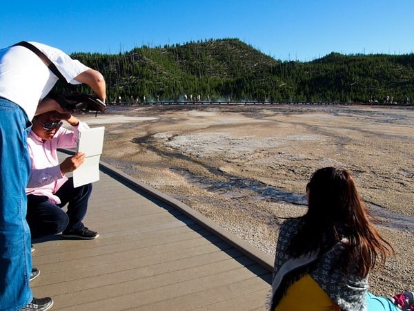 Ipad photographer at Yellowstone